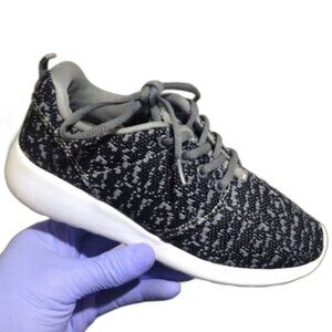 Athletech Boy's Black & Grey Lace-up Sneakers for Kids - Size 3M Good Condition